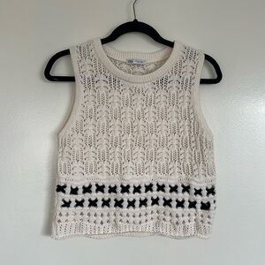 ZARA CHENILLE SWEATER VEST